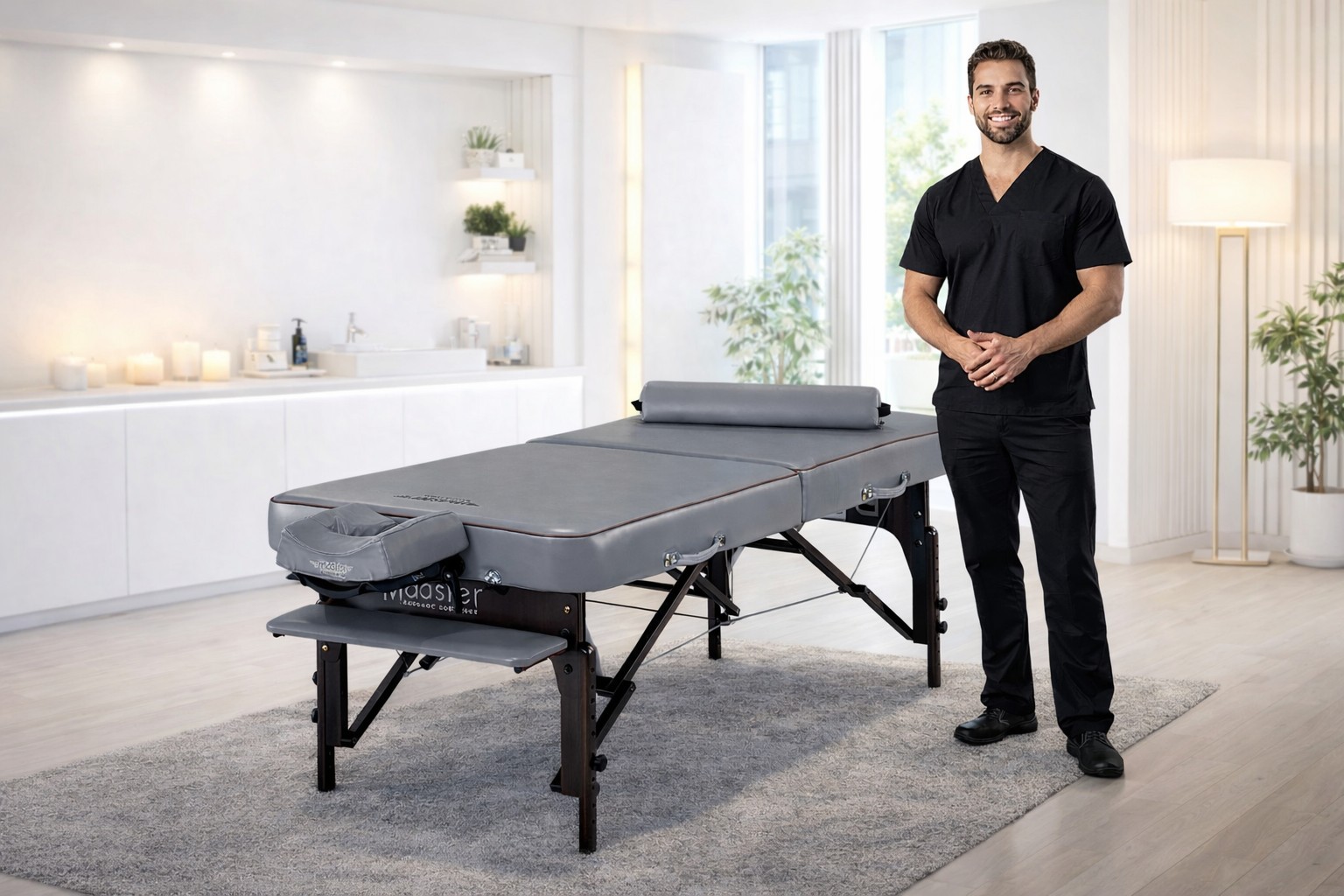 Масажний стіл Master Massage Montour LX Dove grey (США)