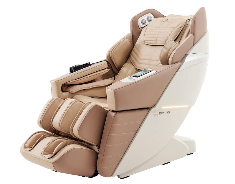 1-Массажное кресло Casada AlphaSonic III White Khaki