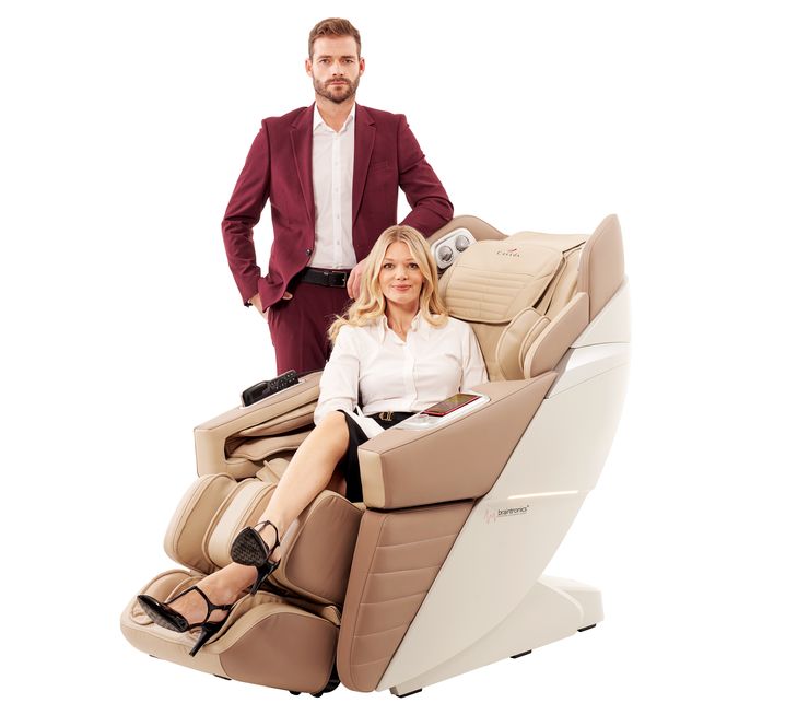 Массажное кресло Casada AlphaSonic III White Khaki