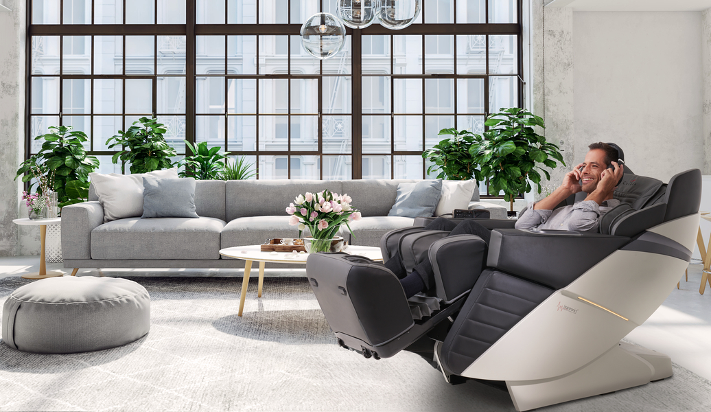 Масажне крісло Casada AlphaSonic III White Black 
